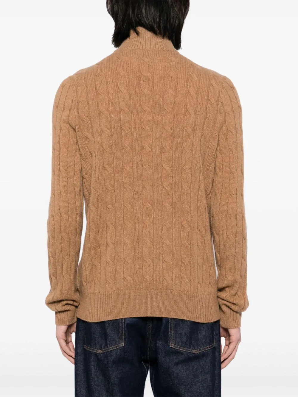 Cable-Knit Quarter-Zip Sweater