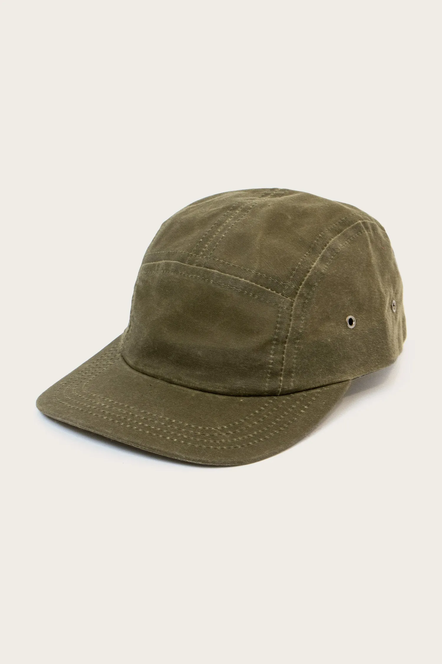 Camper Waxed 5 Panel Cap / Moss