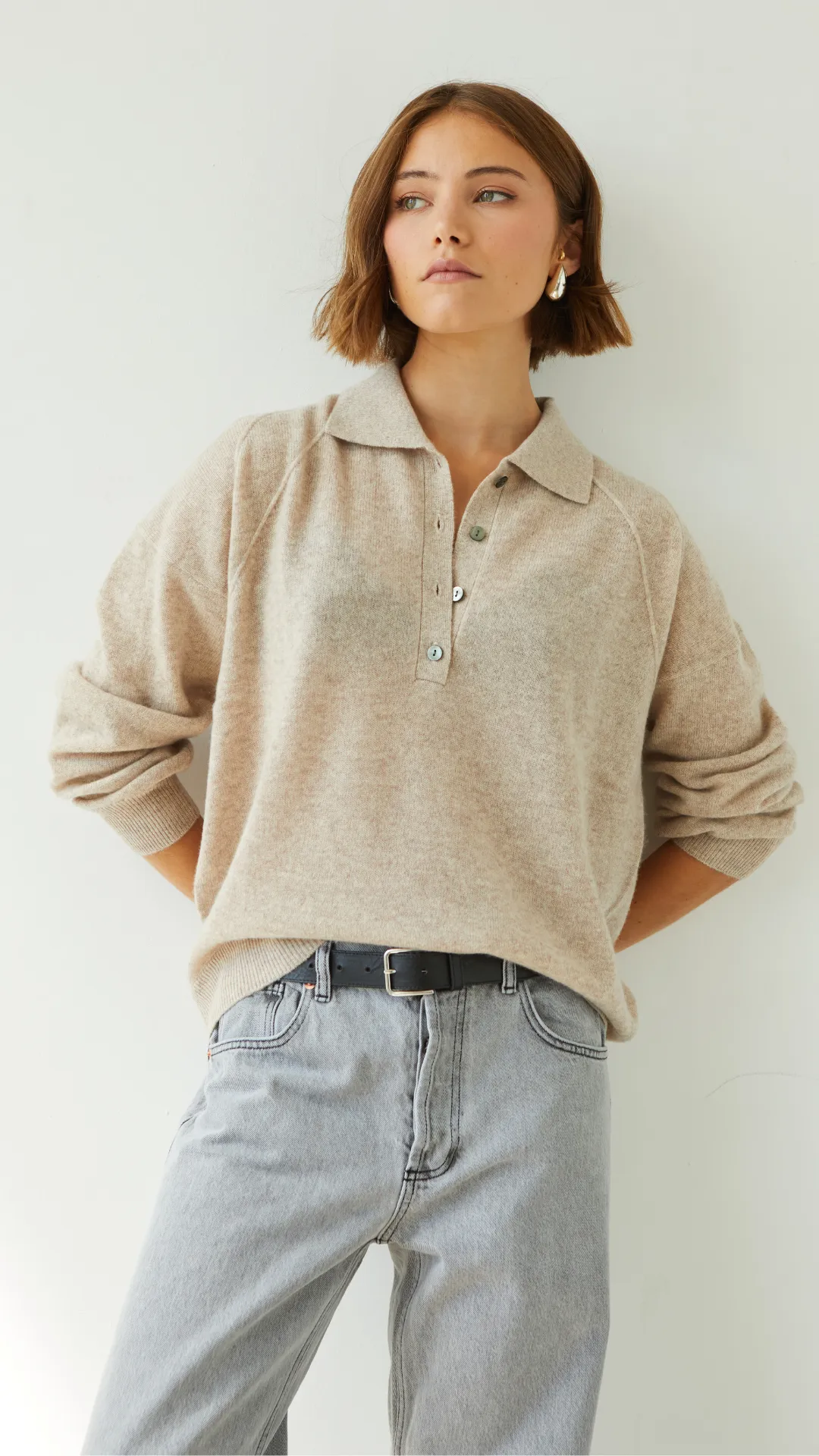 CAPRICE CASHMERE SWEATER - OAT