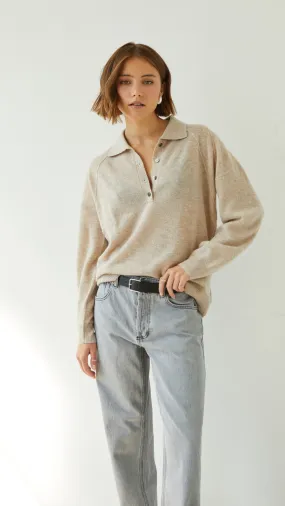 CAPRICE CASHMERE SWEATER - OAT