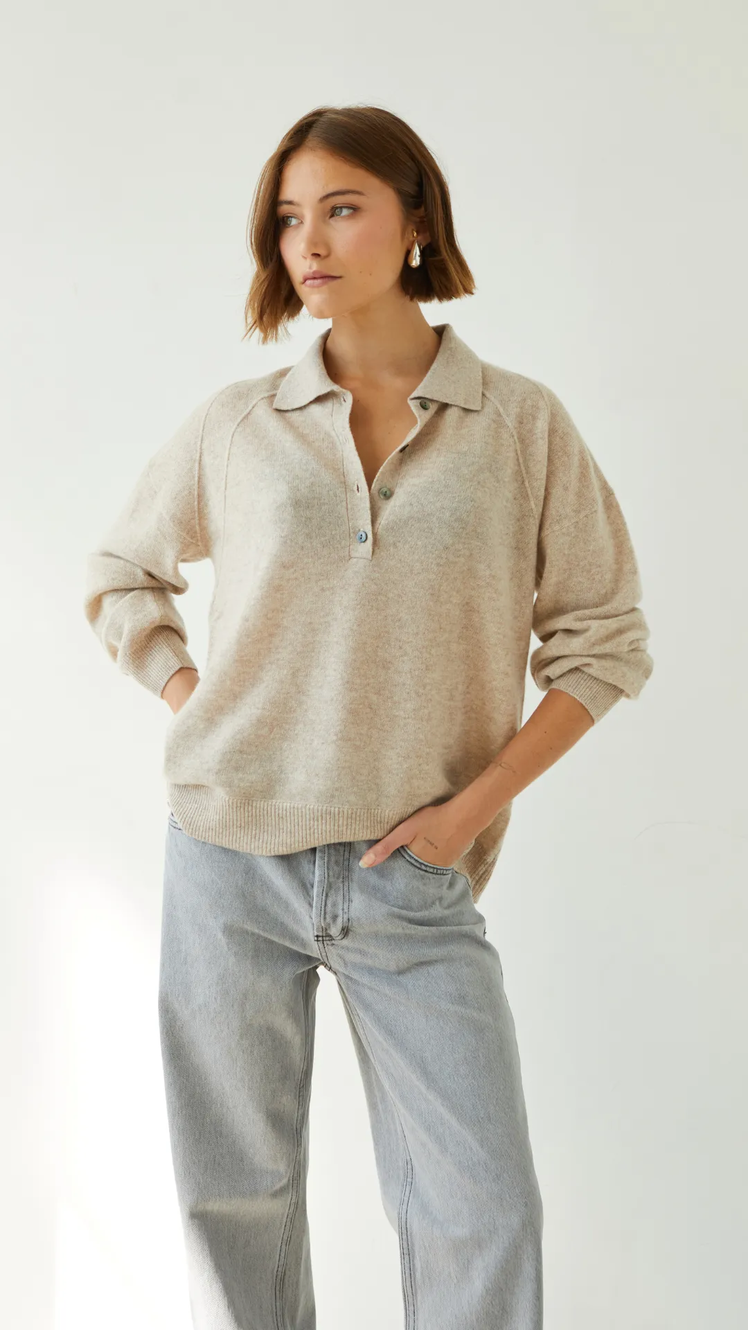 CAPRICE CASHMERE SWEATER - OAT