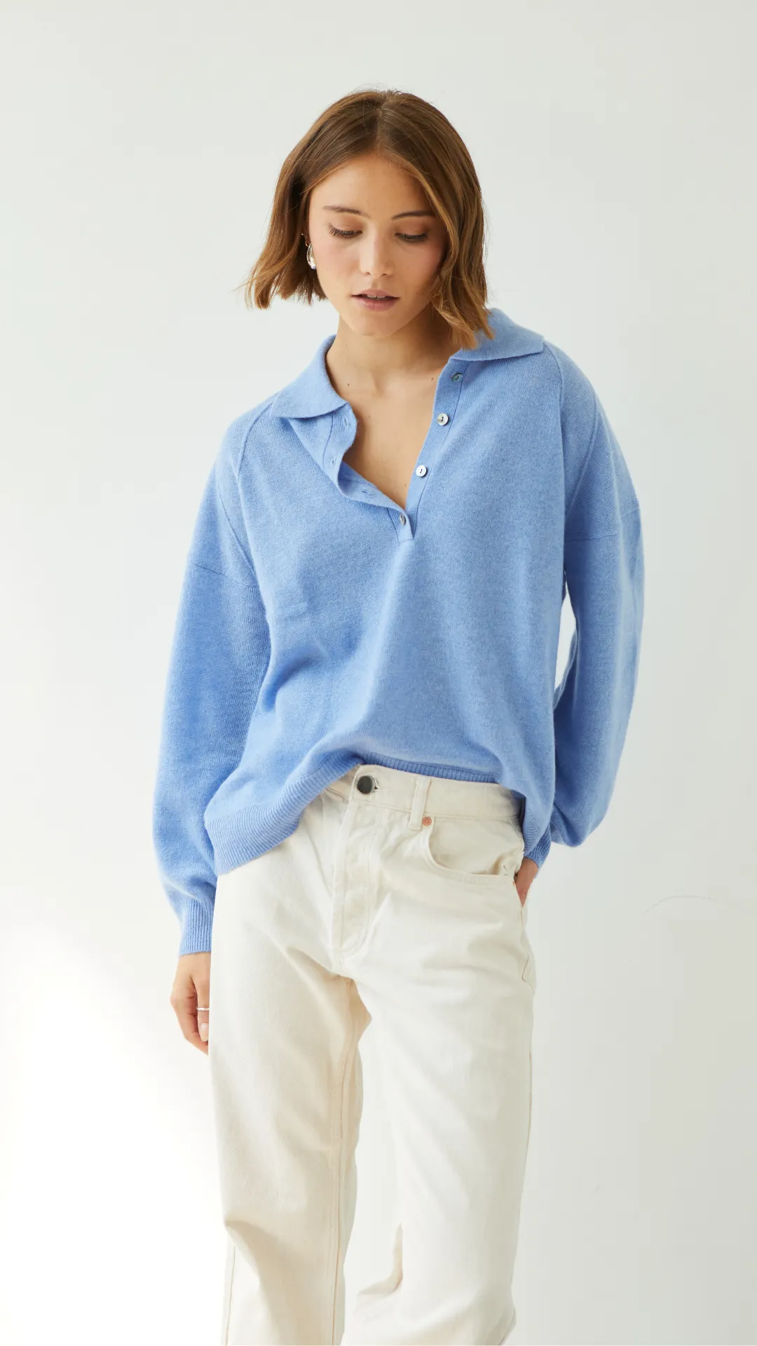 CAPRICE CASHMERE SWEATER - SKY BLUE