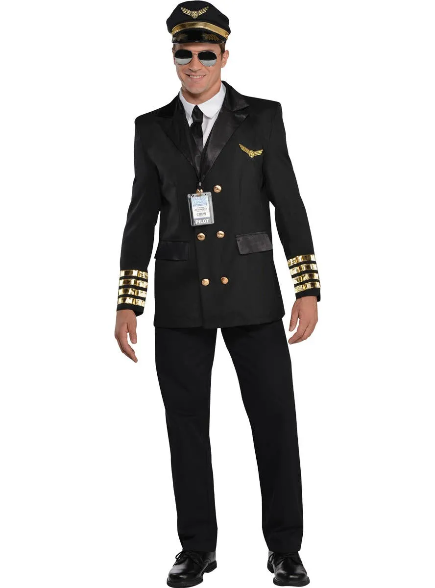 Captain Wingman Plus Size Mens Pilot Costume