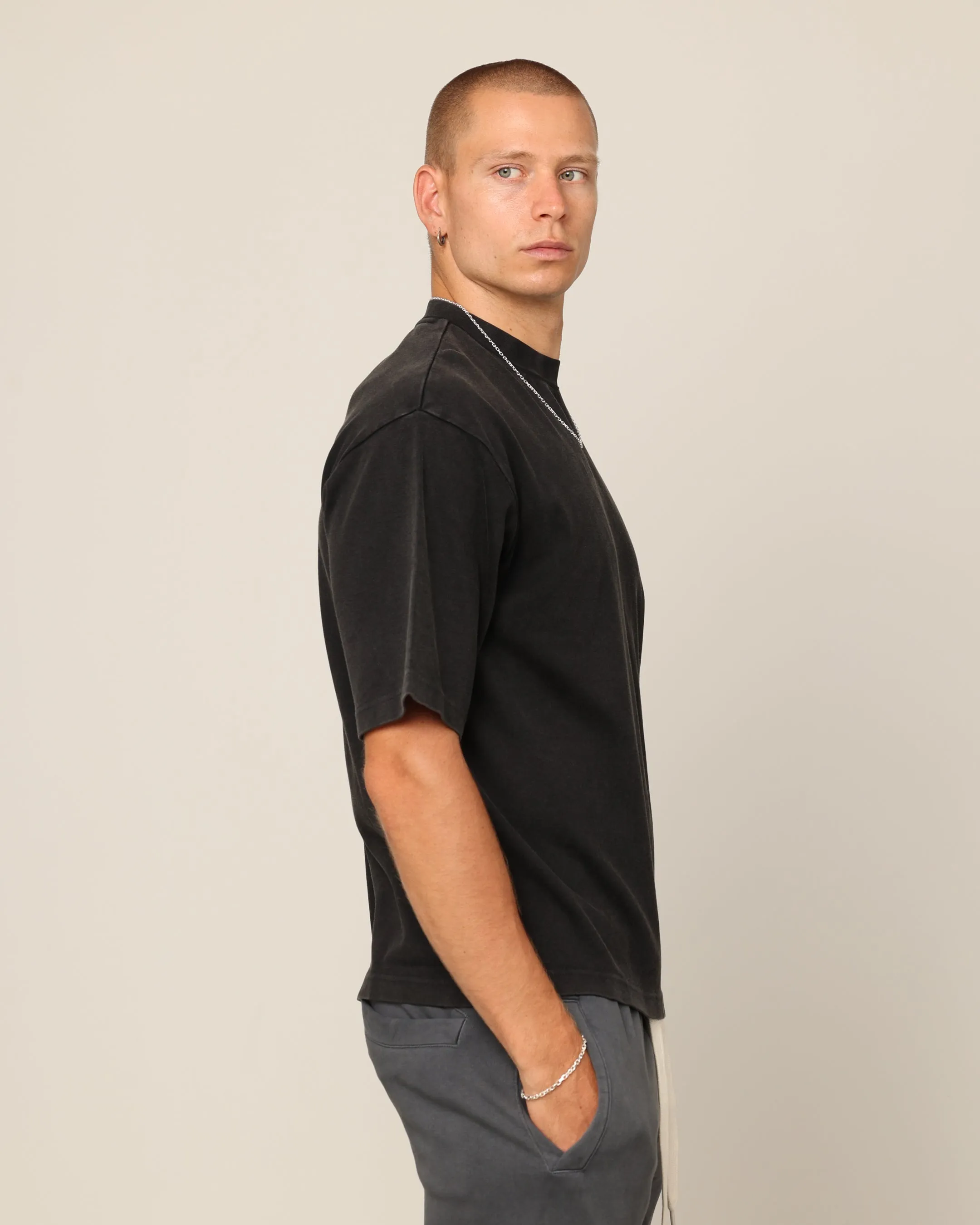 Carré Blanc Boxy T-Shirt Black Wash