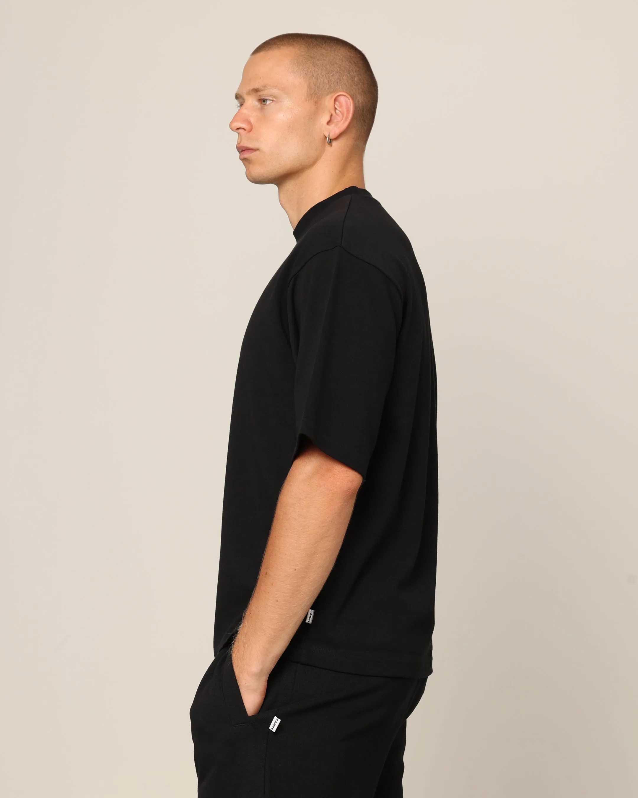 Carré Blanc Boxy T-Shirt Black