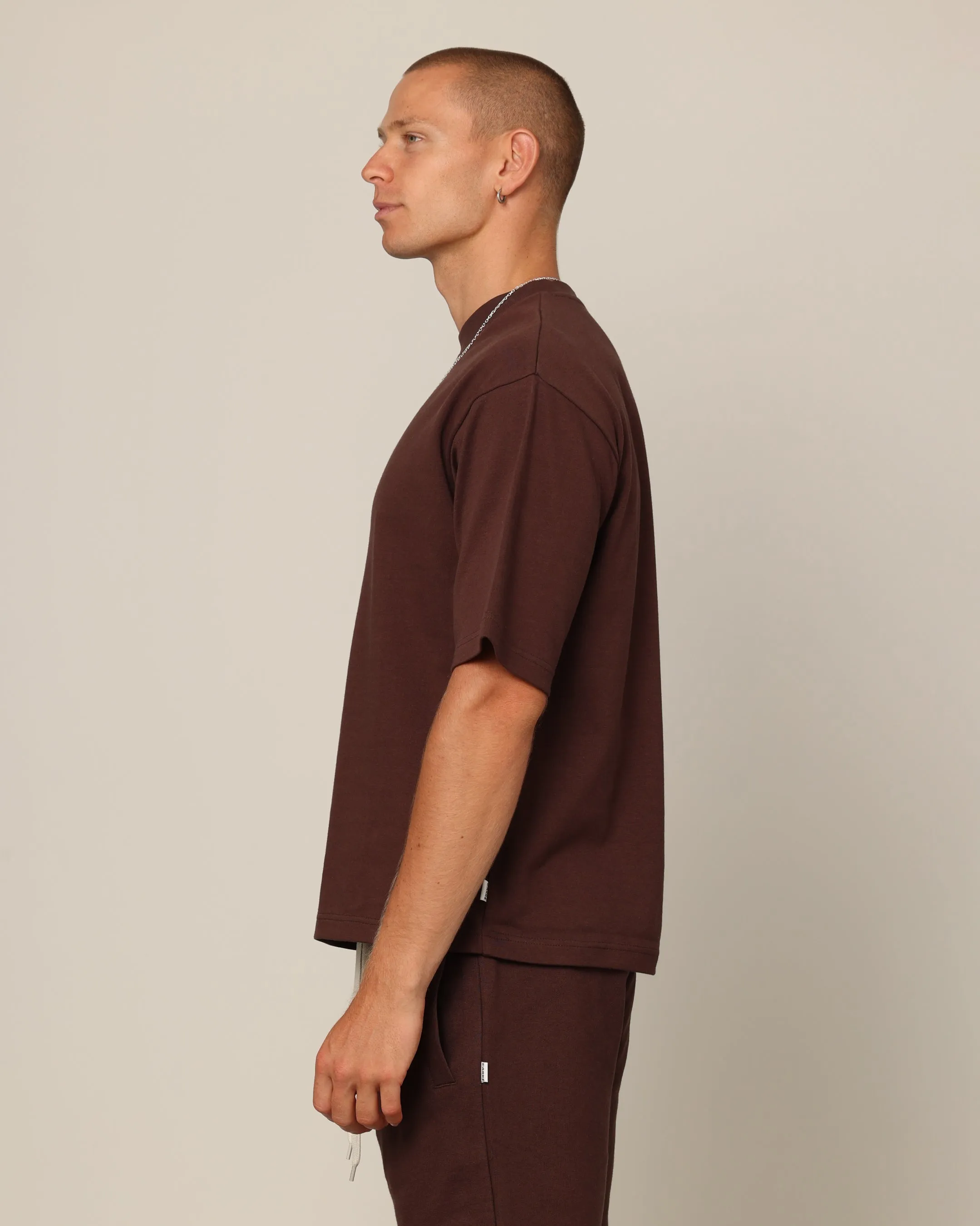 Carré Blanc Boxy T-Shirt Brown