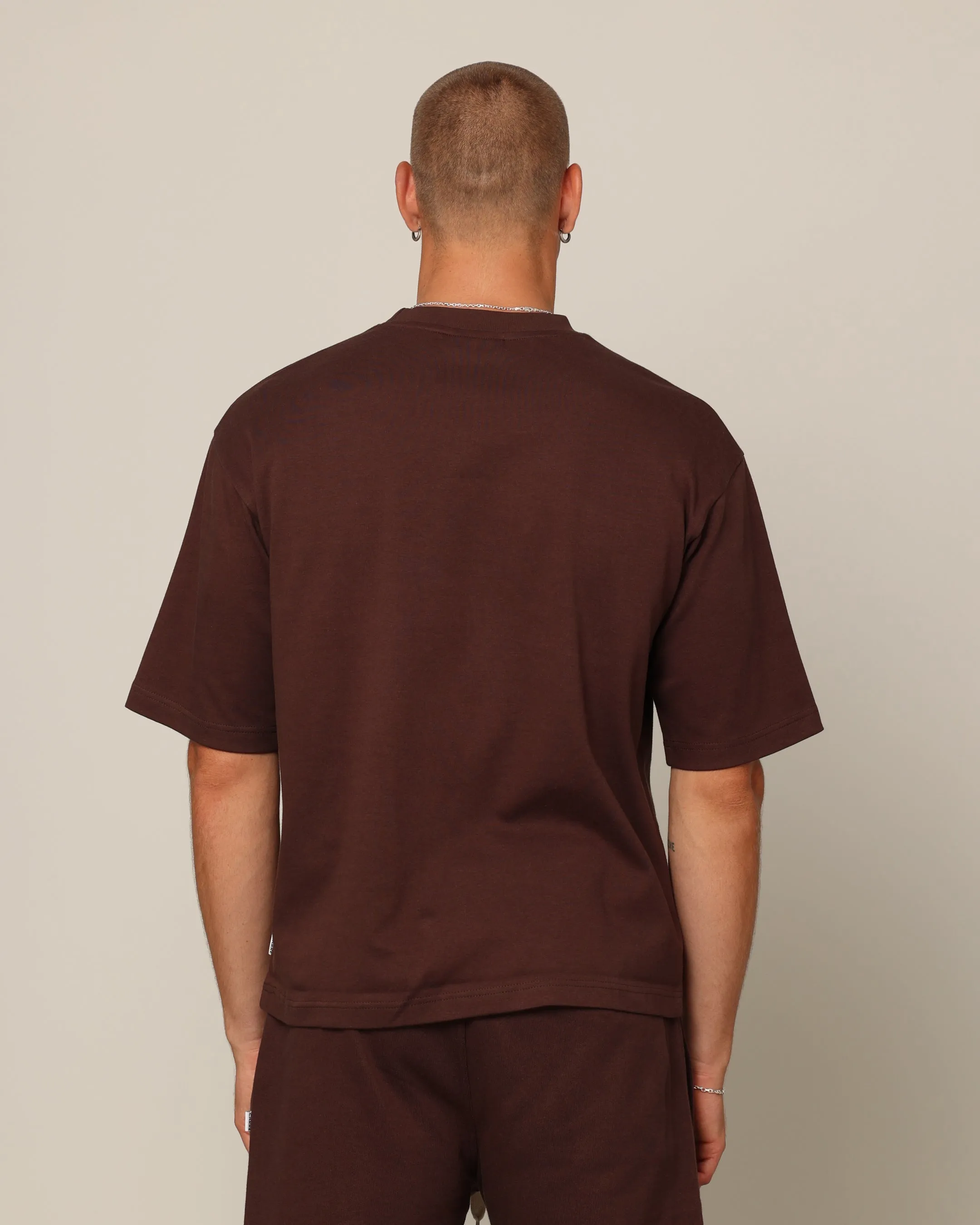 Carré Blanc Boxy T-Shirt Brown