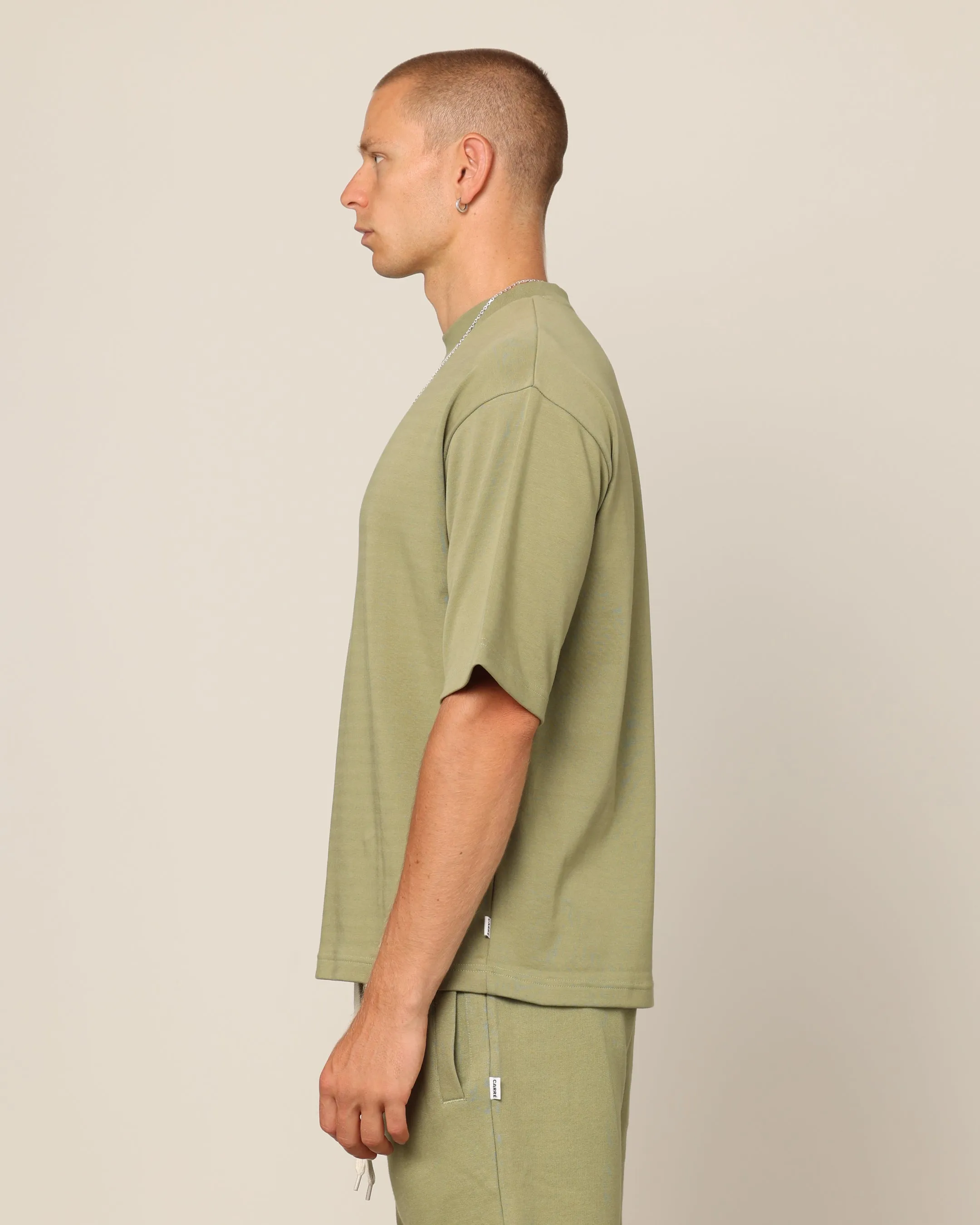 Carré Blanc Boxy T-Shirt Military