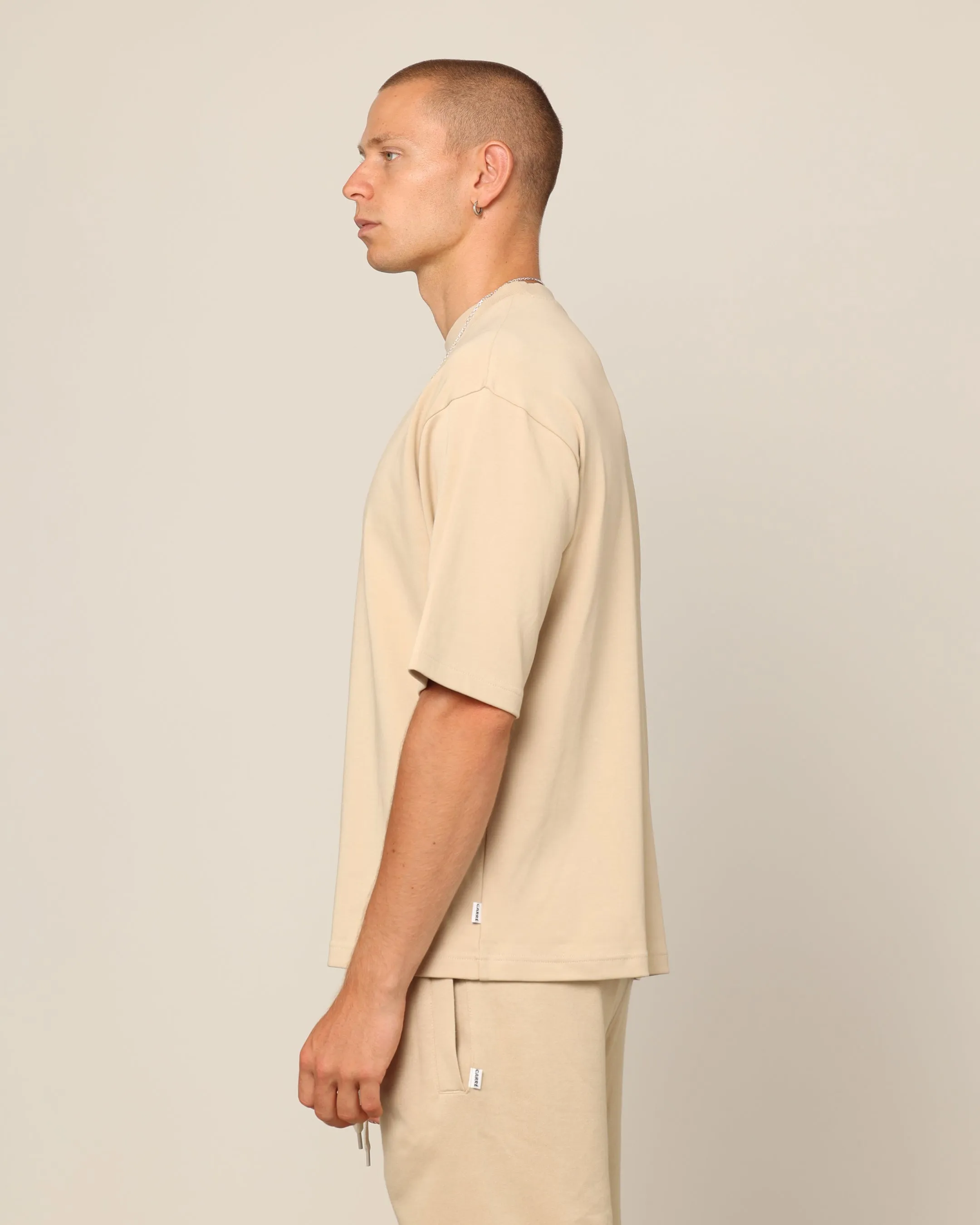 Carré Blanc Boxy T-Shirt Stone