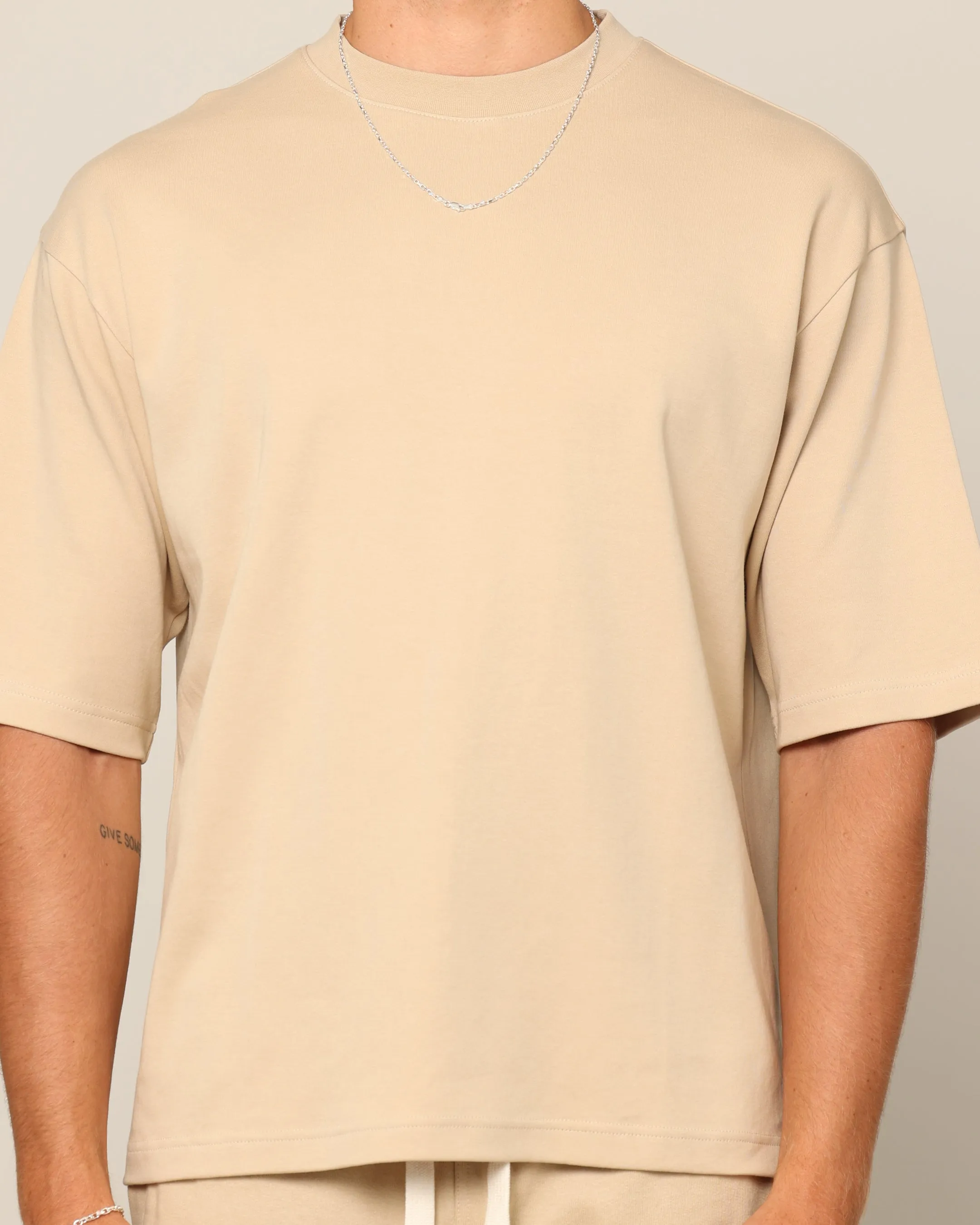 Carré Blanc Boxy T-Shirt Stone