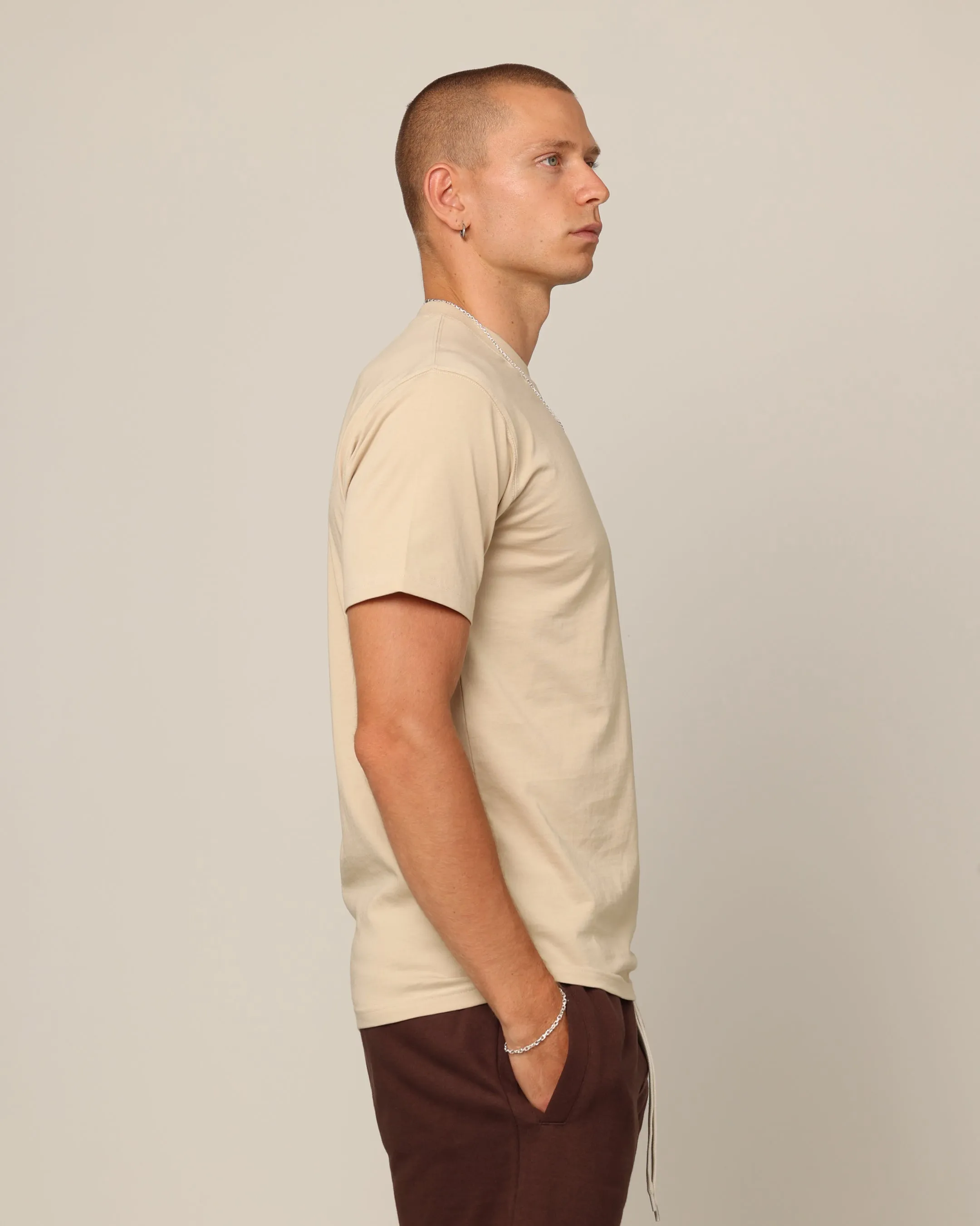 Carré Blanc Form T-Shirt Stone