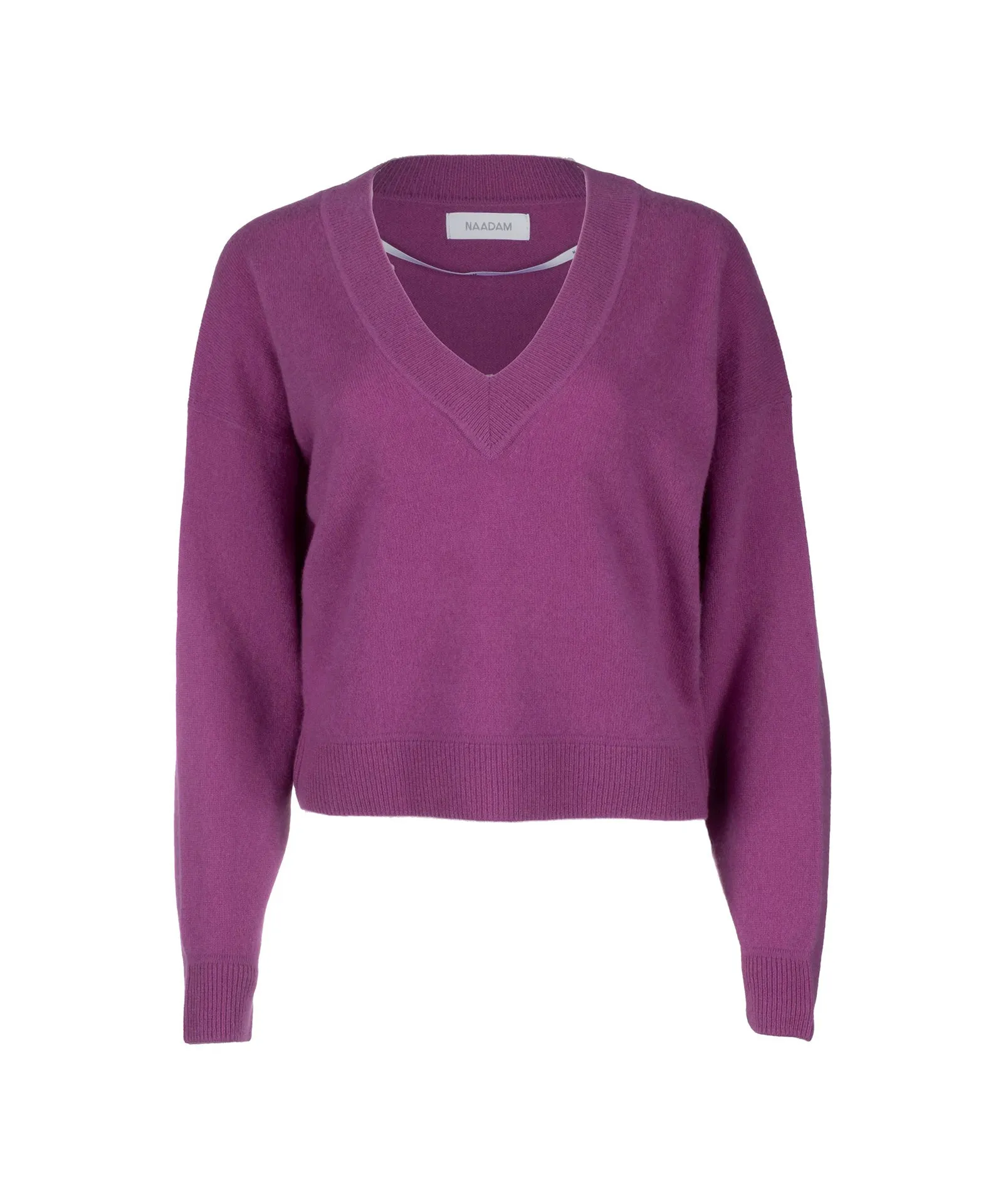 Cashmere Cropped V-Neck Pullover