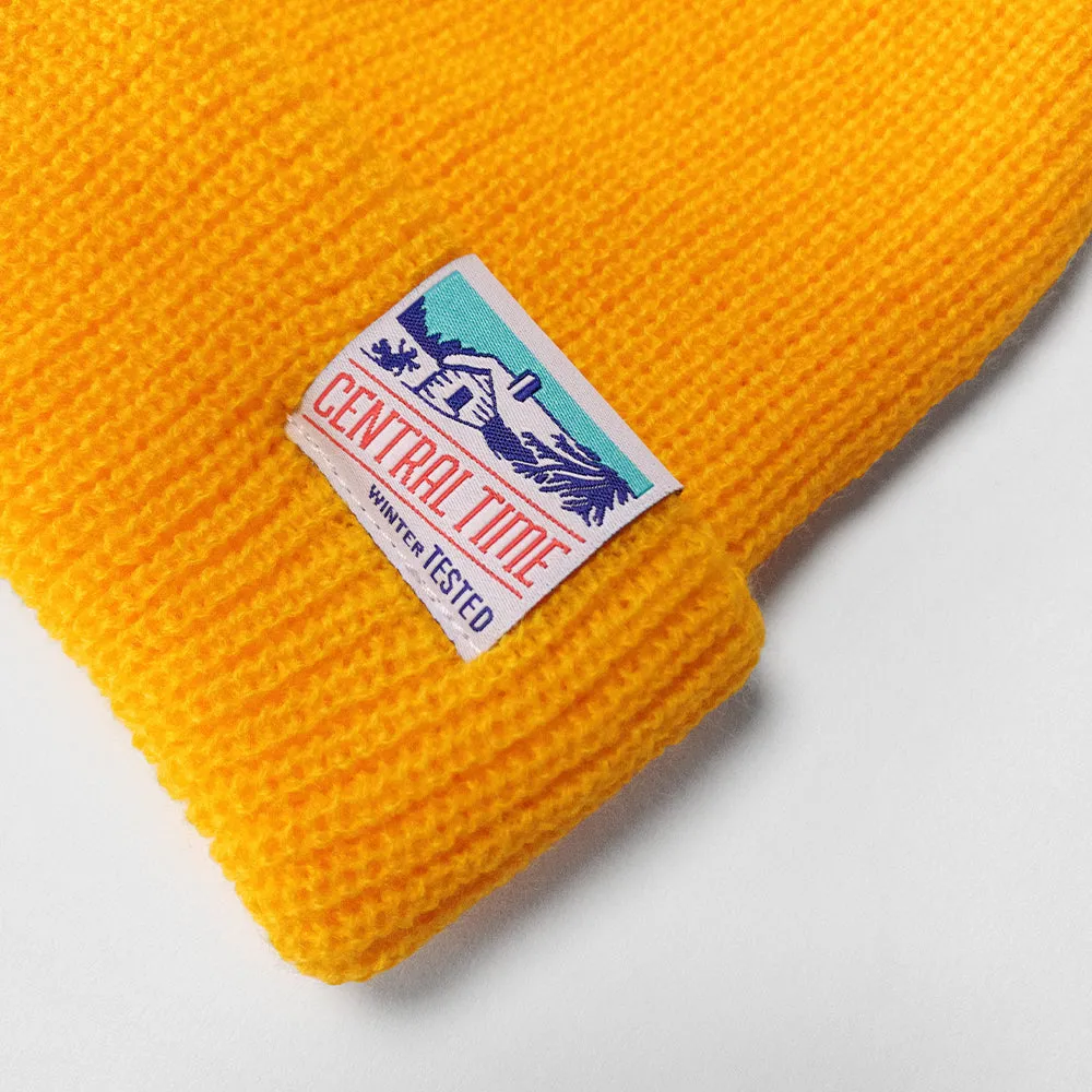 Central Time Snow Beanie - Gold