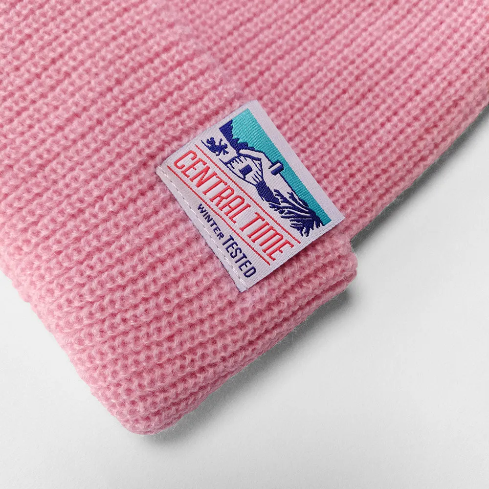 Central Time Snow Beanie - Pink