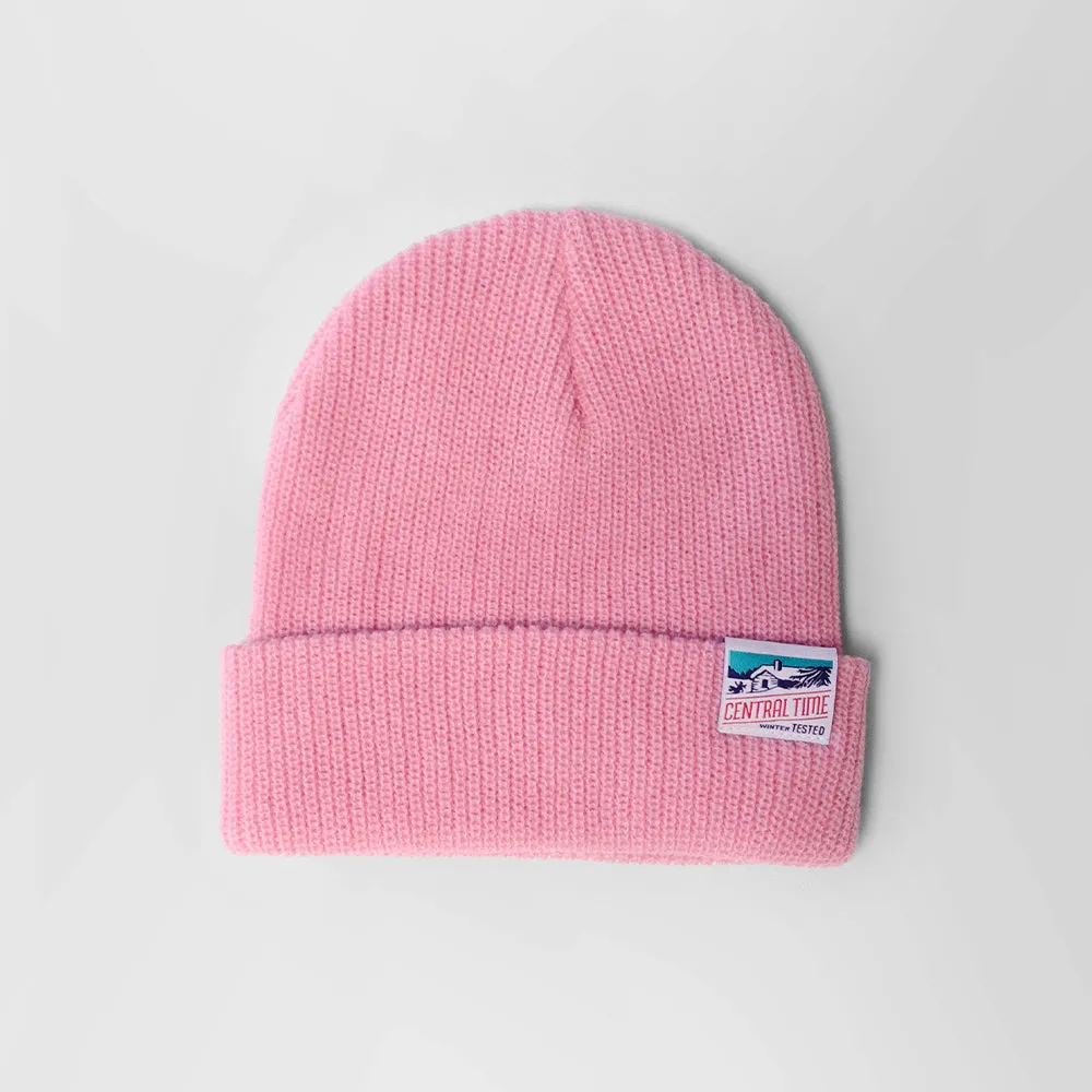 Central Time Snow Beanie - Pink