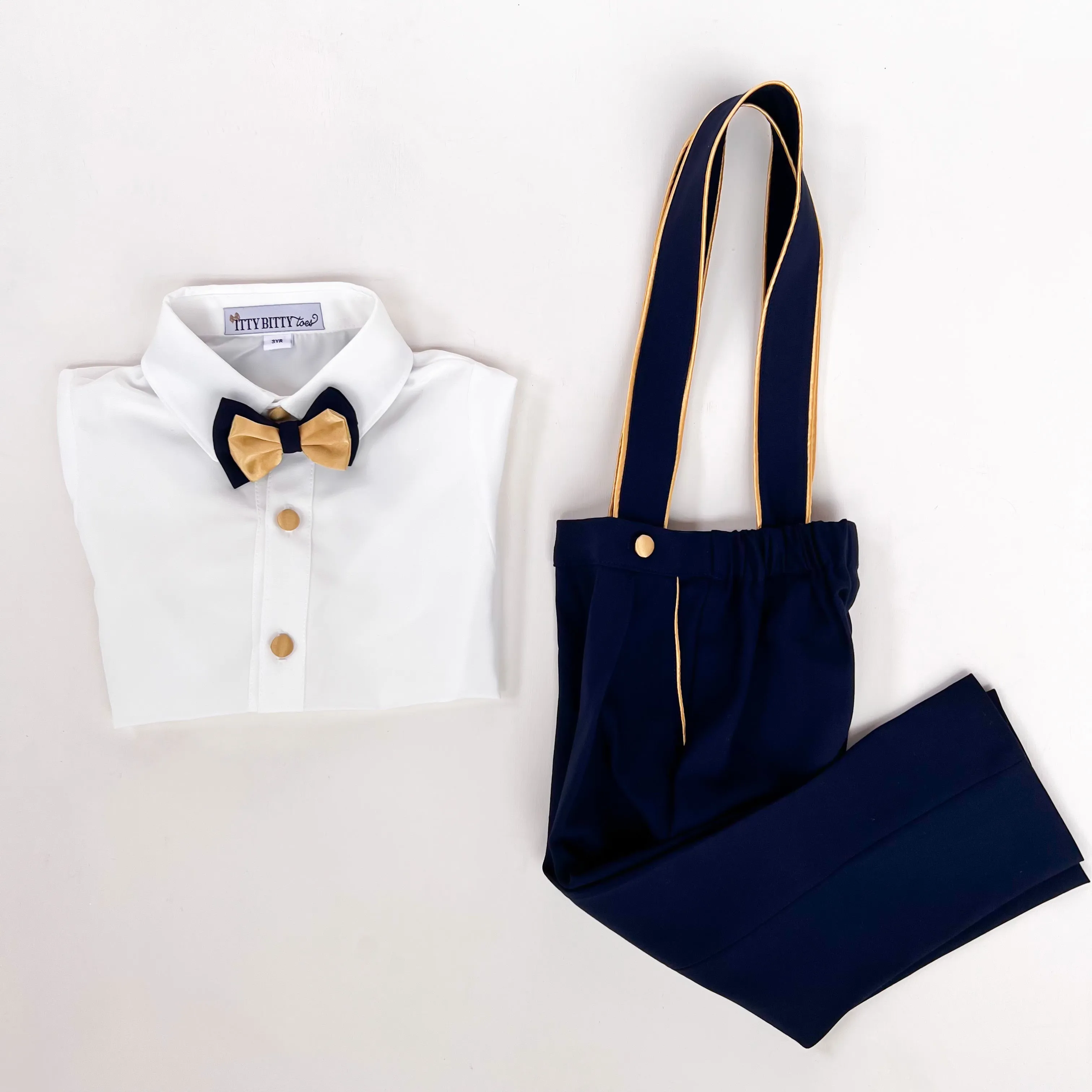 Charlie Pants Set (Navy & Gold)