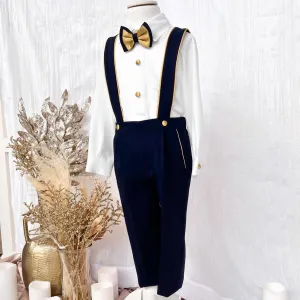 Charlie Pants Set (Navy & Gold)