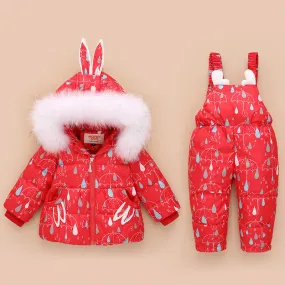 Children's down jacket suit 1-3 year old baby coat