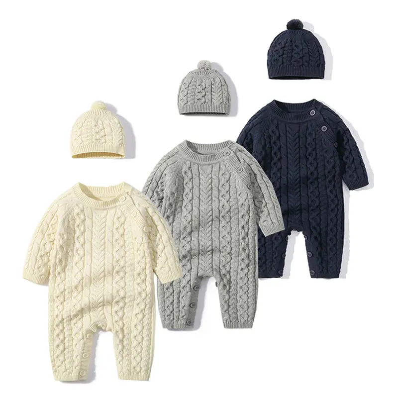 Classic Knit Romper & Hat Set