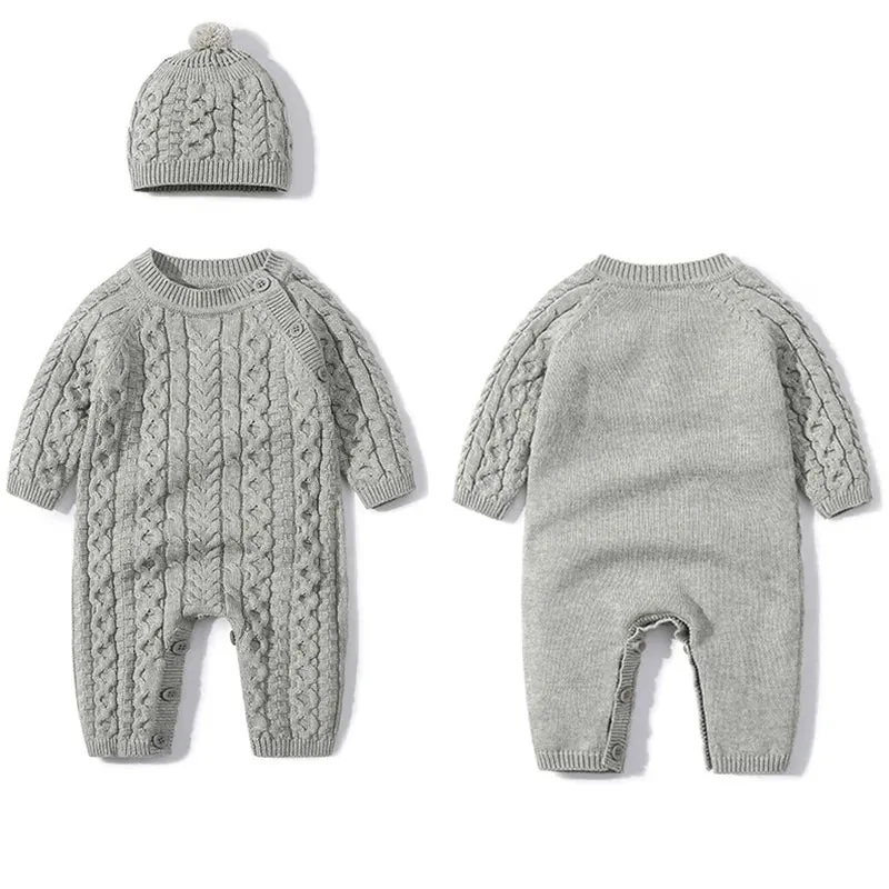 Classic Knit Romper & Hat Set