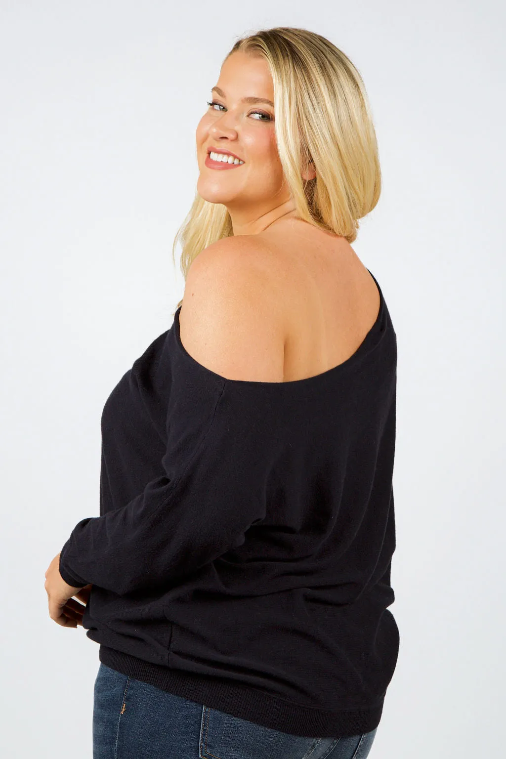 COTTON CASHMERE OFF-THE-SHOULDER