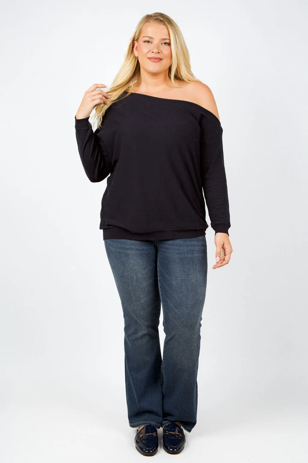 COTTON CASHMERE OFF-THE-SHOULDER