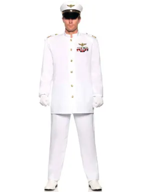 Deluxe White Navy Admiral Plus Size Mens Costume