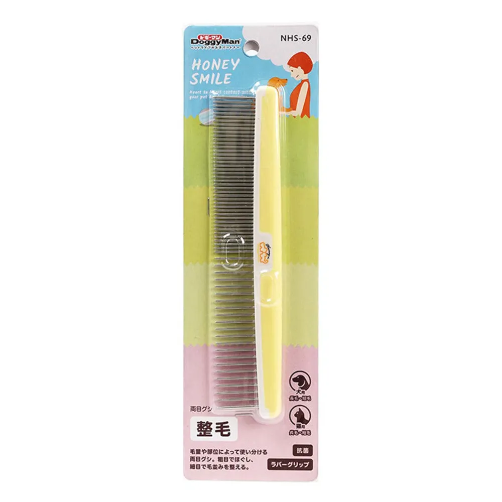 DoggyMan Honey Smile Wide & Narrow Teeth Comb For Cats & Dogs