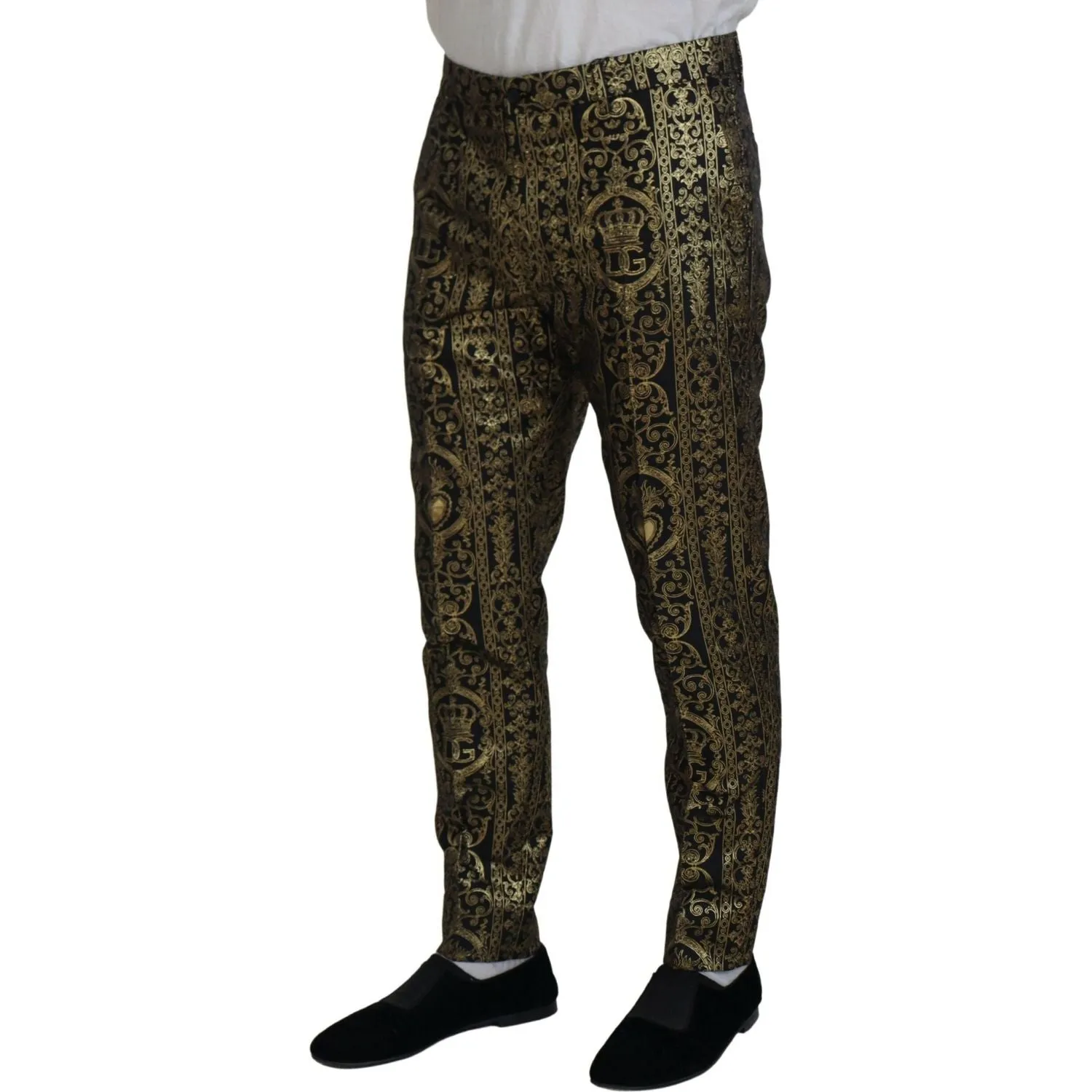 Dolce & Gabbana Elegant Jacquard Evening Pants