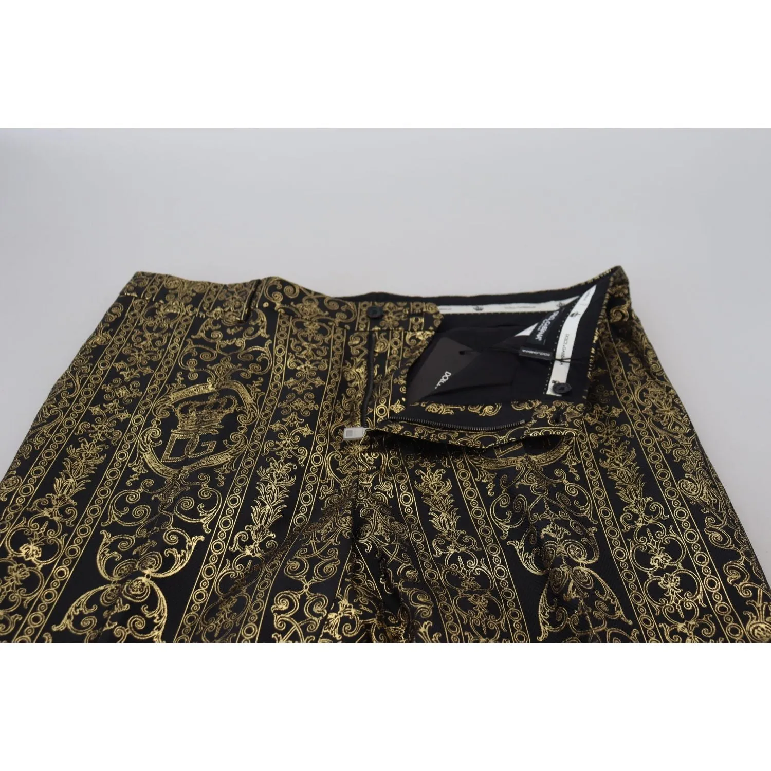 Dolce & Gabbana Elegant Jacquard Evening Pants