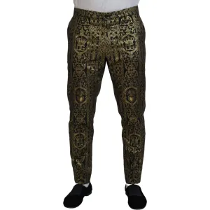 Dolce & Gabbana Elegant Jacquard Evening Pants