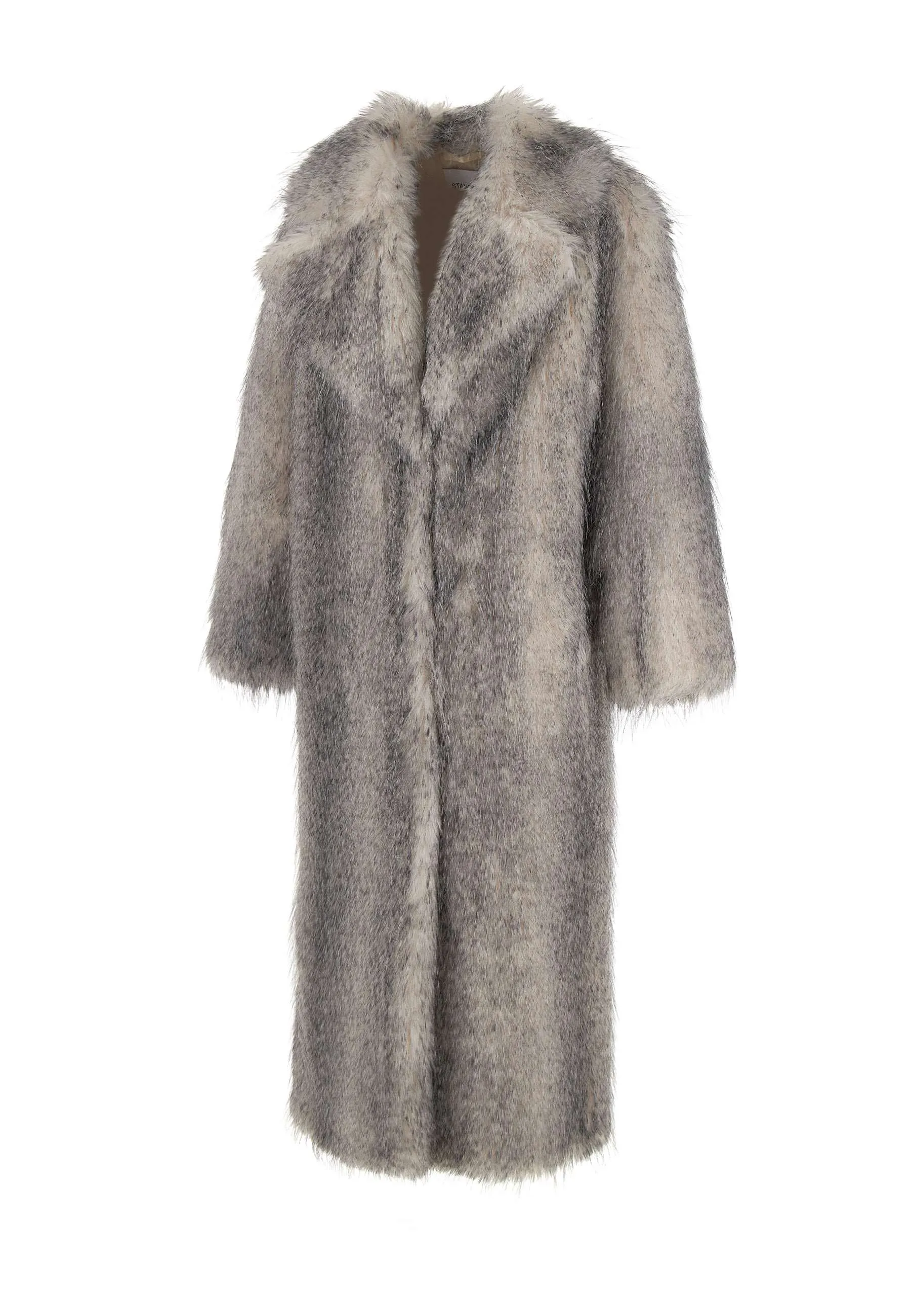 Eco-Friendly Eco Fur Coat with Pockets