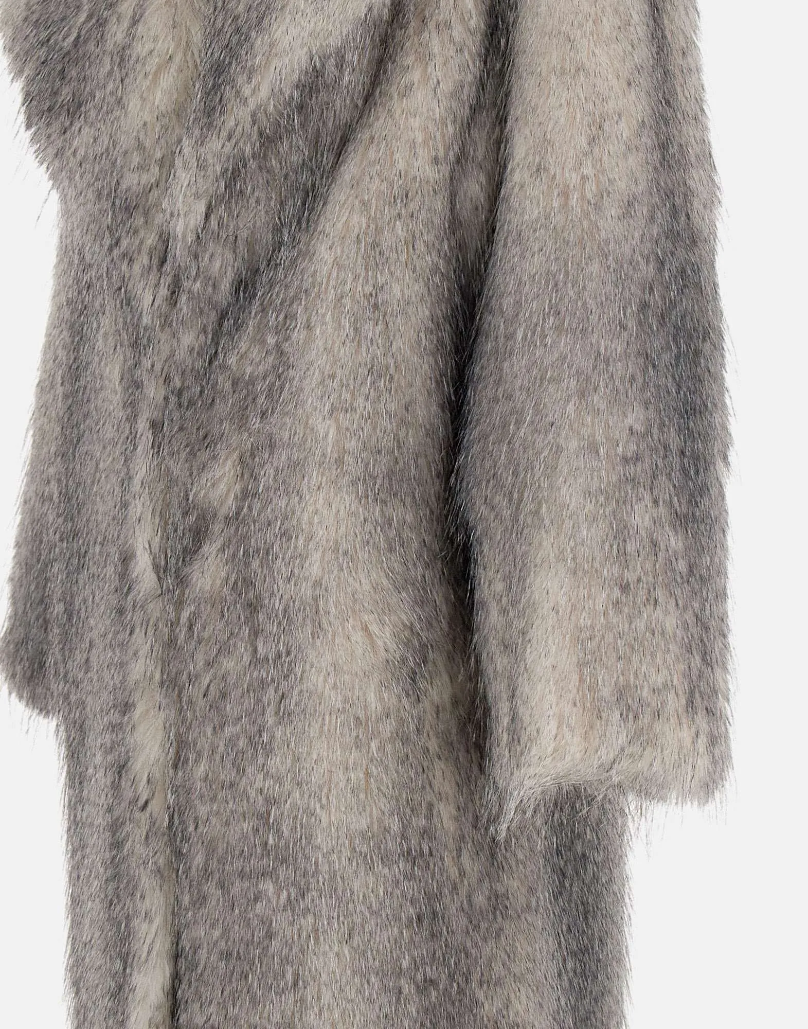 Eco-Friendly Eco Fur Coat with Pockets