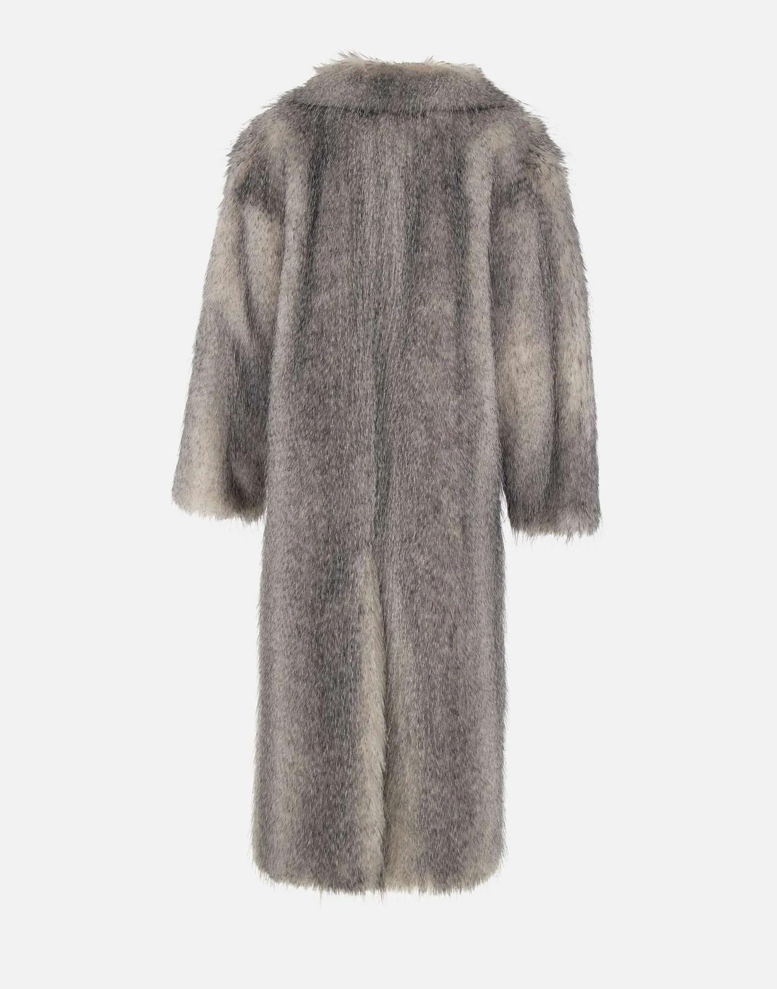 Eco-Friendly Eco Fur Coat with Pockets