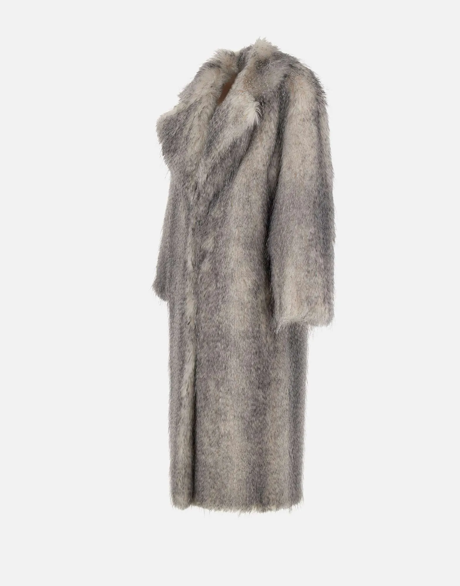 Eco-Friendly Eco Fur Coat with Pockets