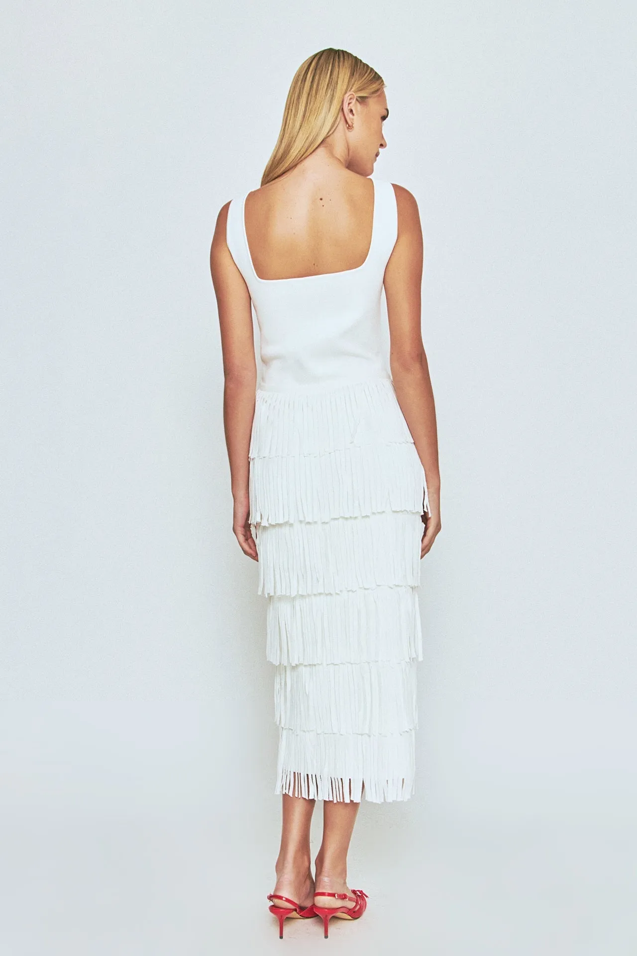 Endless Rose - Knit Fringe Long Dress