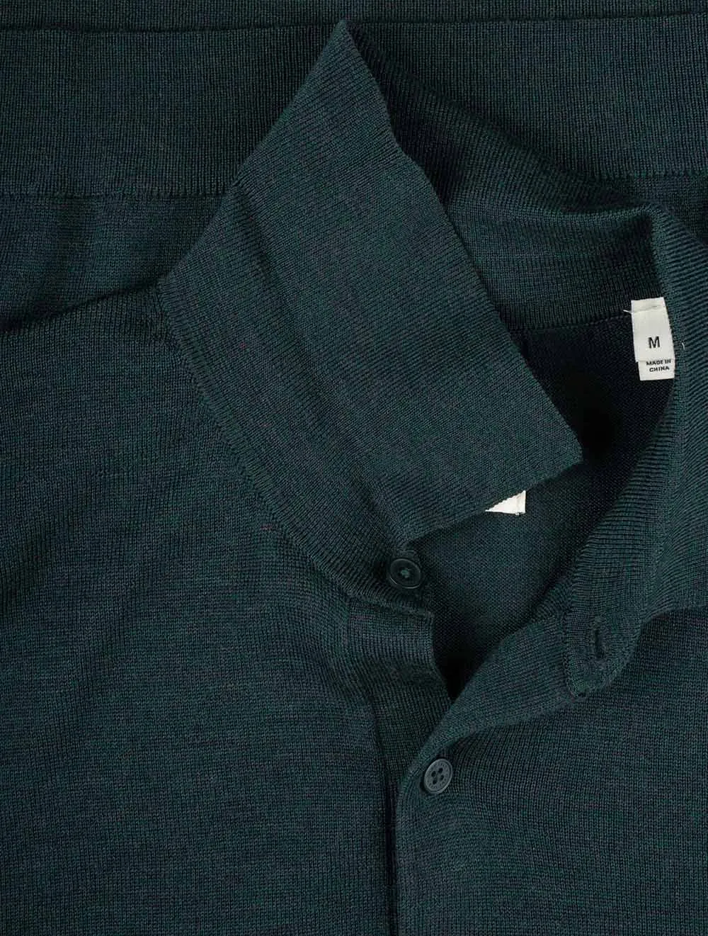 Extra Fine Merino Wool Polo Tartan Green