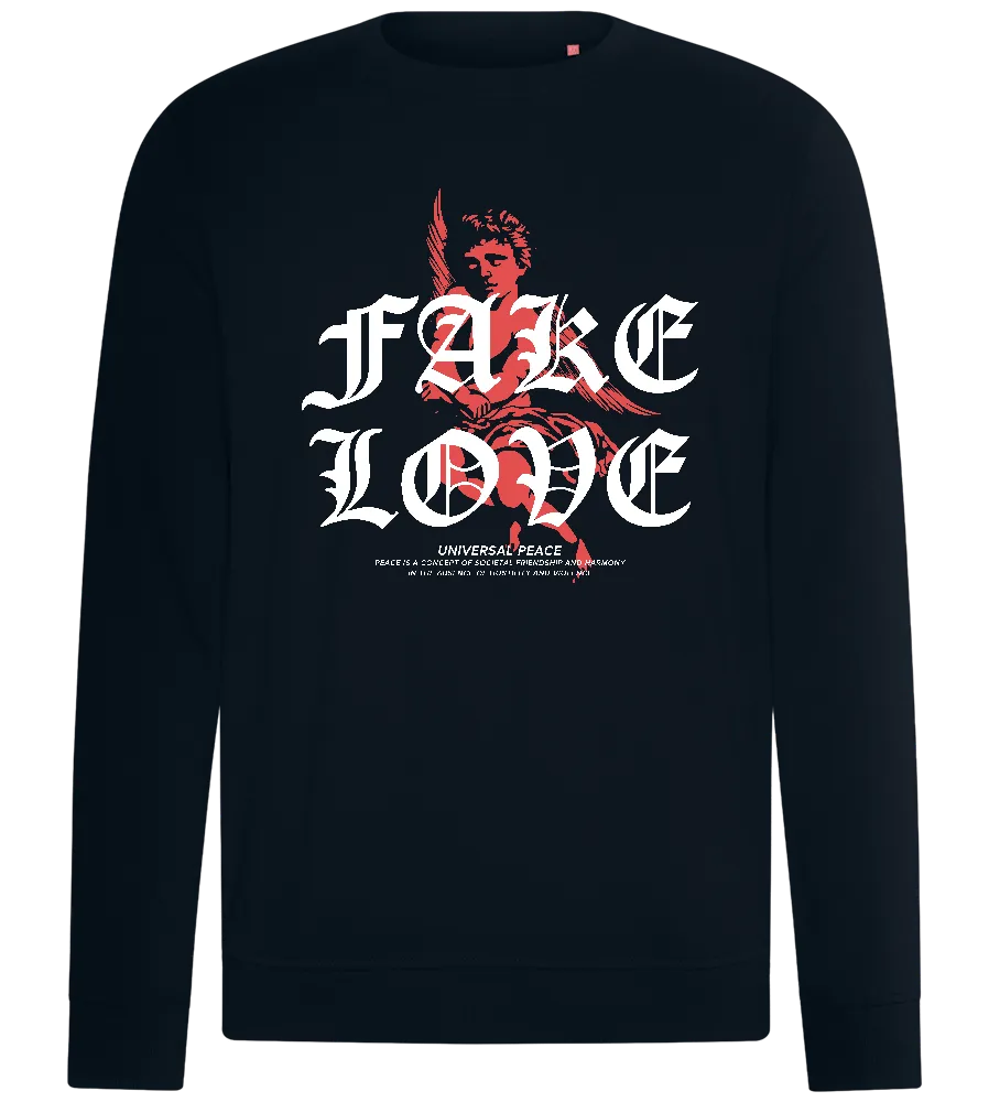 Fake Love Text Design - Comfort unisex sweater