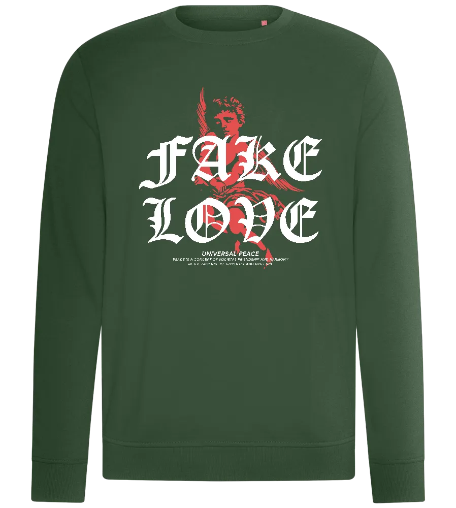 Fake Love Text Design - Comfort unisex sweater