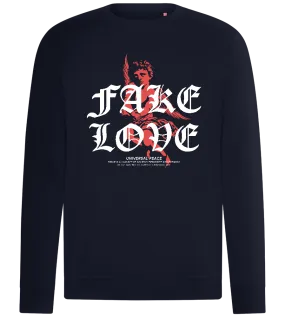 Fake Love Text Design - Comfort unisex sweater