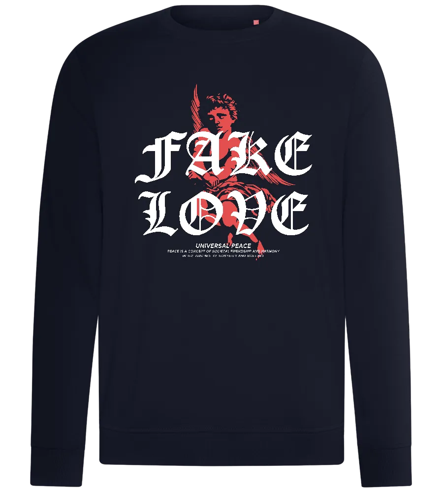 Fake Love Text Design - Comfort unisex sweater