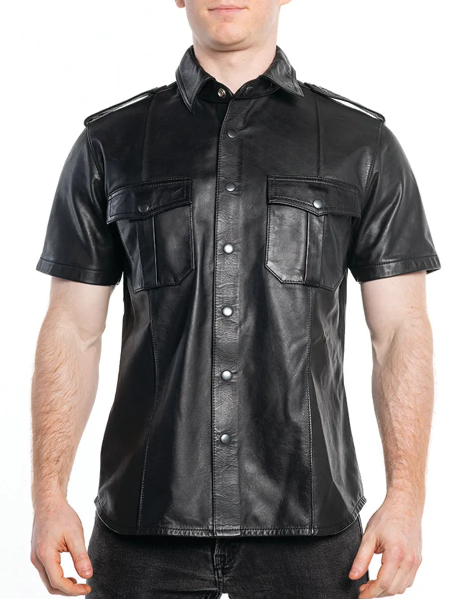 FK LEATHER SHORT SLEEVE UNIFORM SHIRT