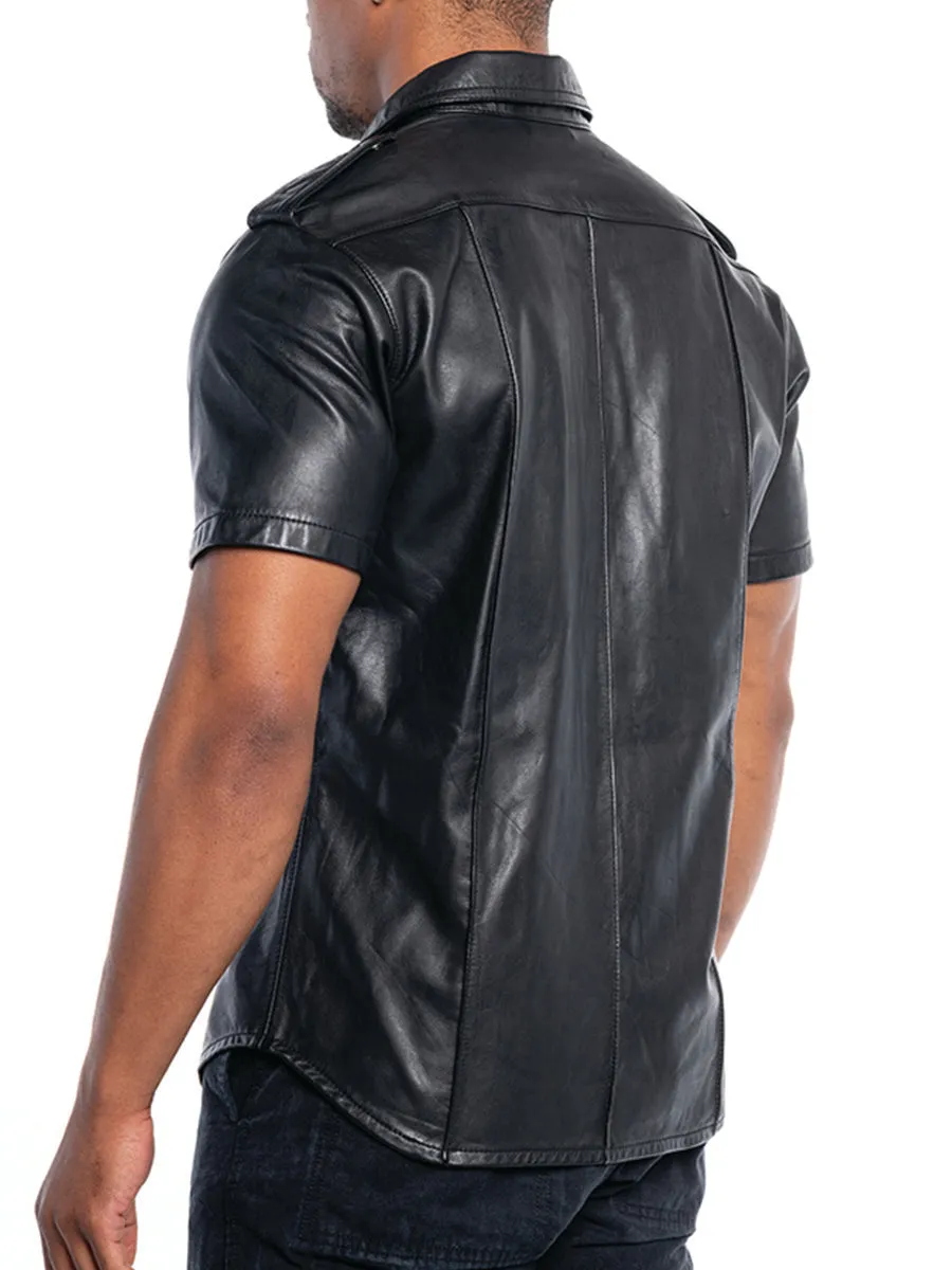 FK LEATHER SHORT SLEEVE UNIFORM SHIRT