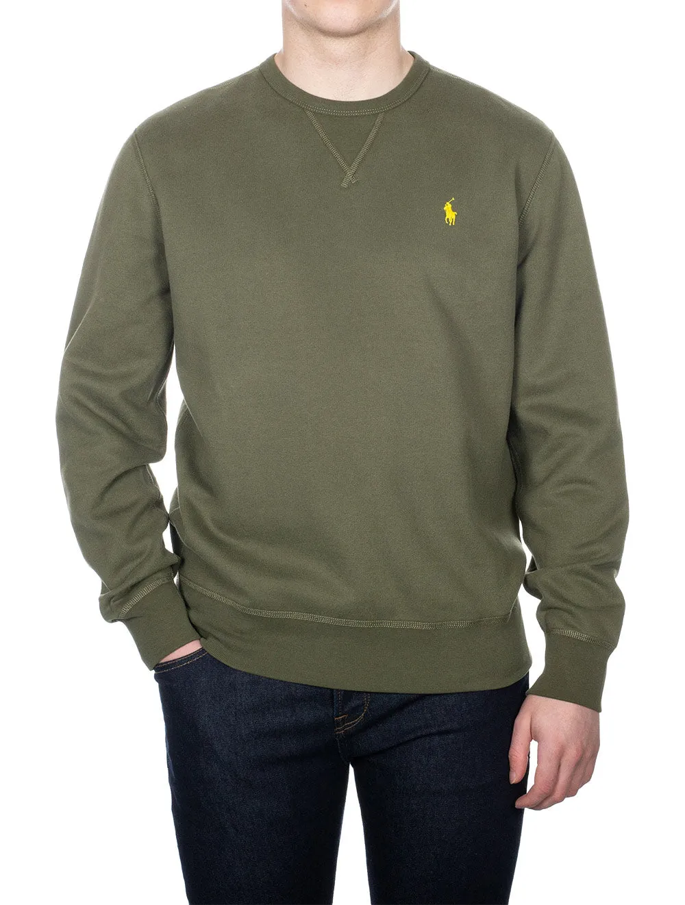 Fleece Crew Sweatshirt Dark Sage