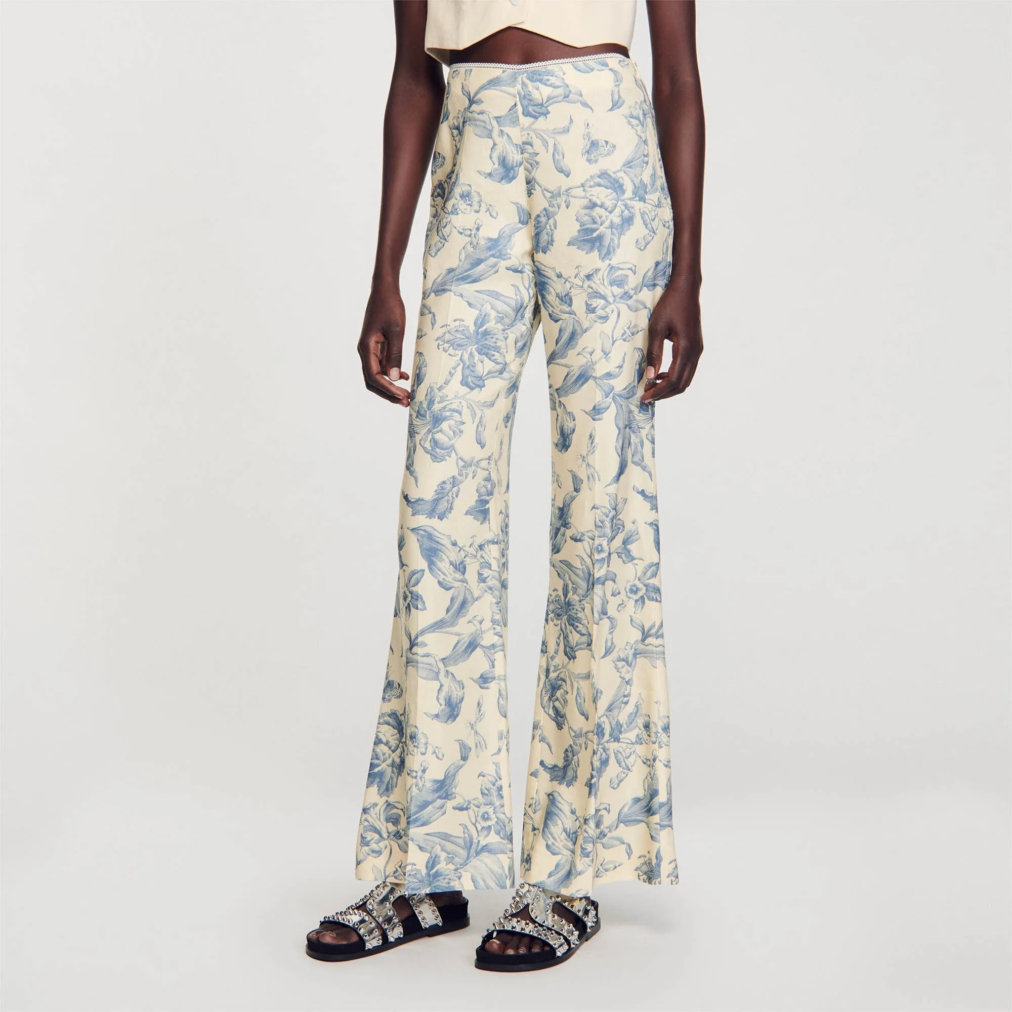 Flower Print Trousers