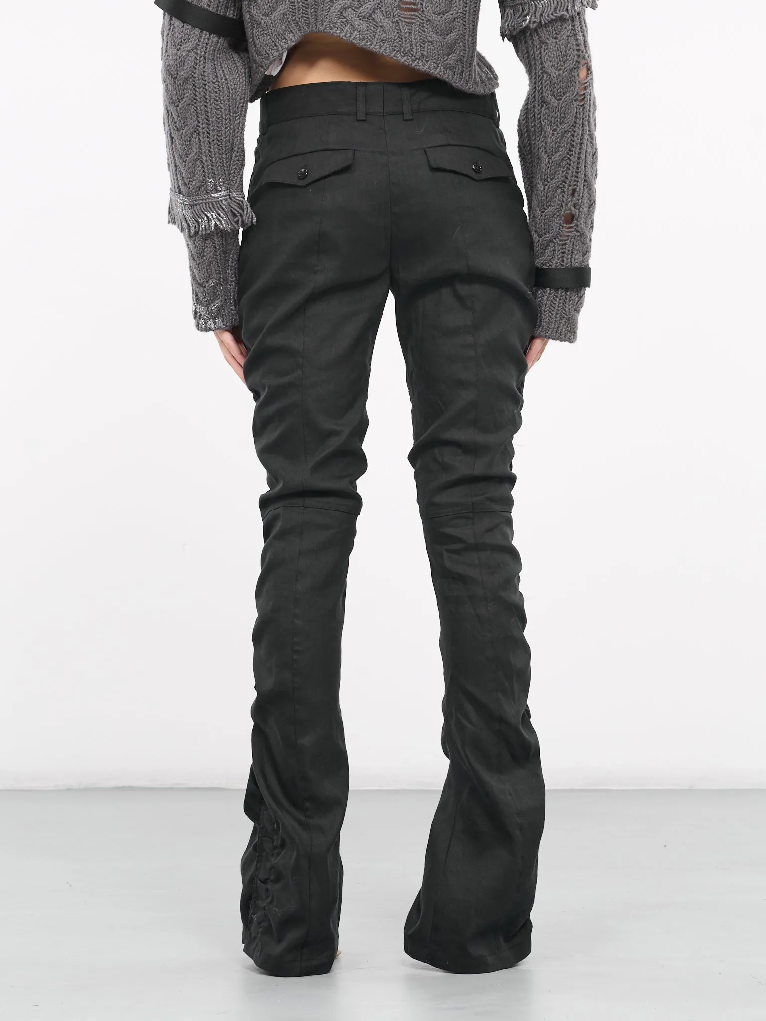 Fluid Linen Trousers (AK0758-BLACK)