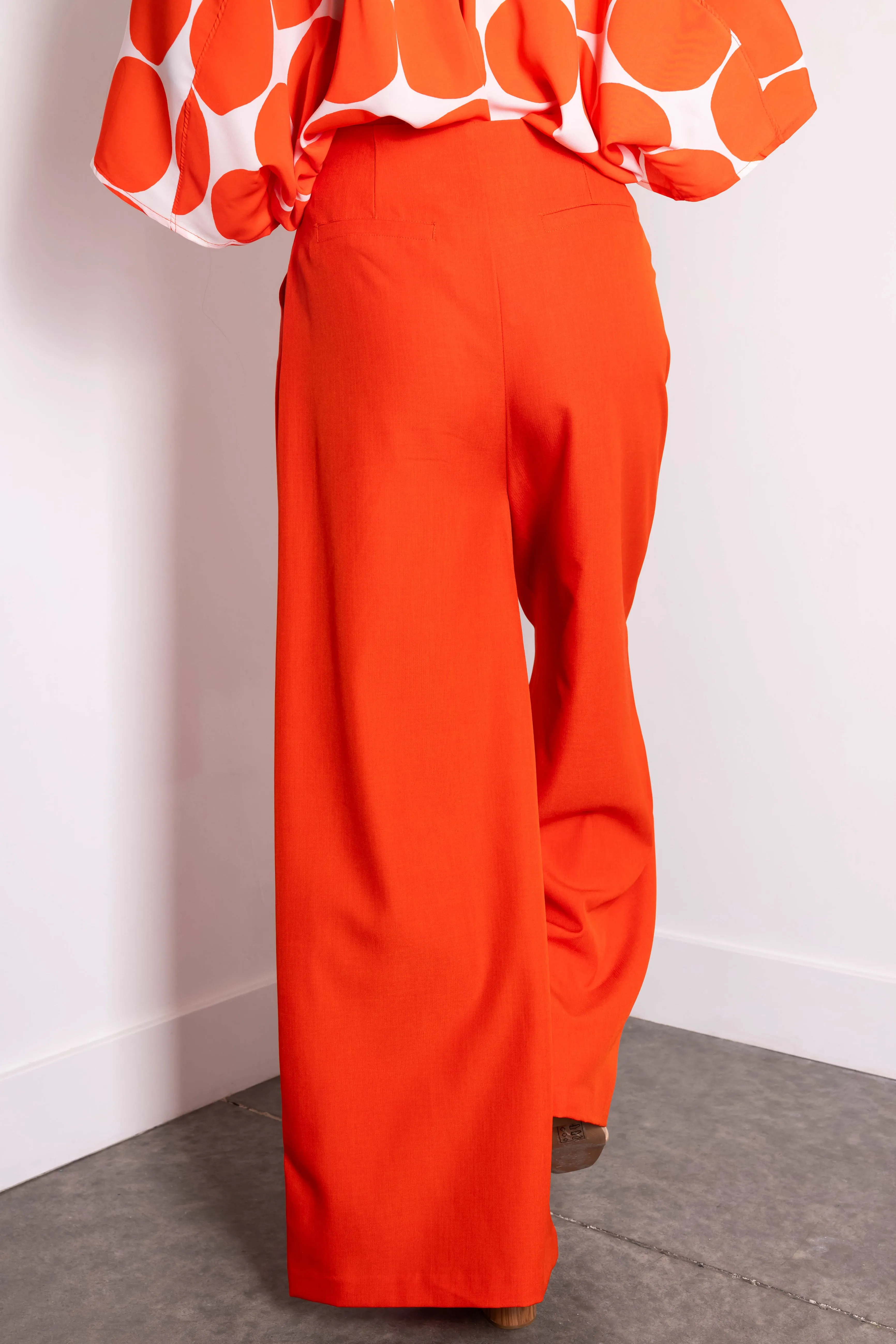 Flying Tomato Lipstick Wide Leg Pants