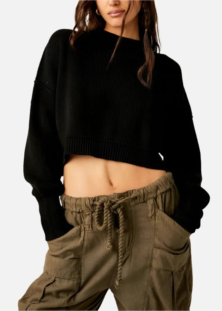 Free People Easy Street Crop Pullover