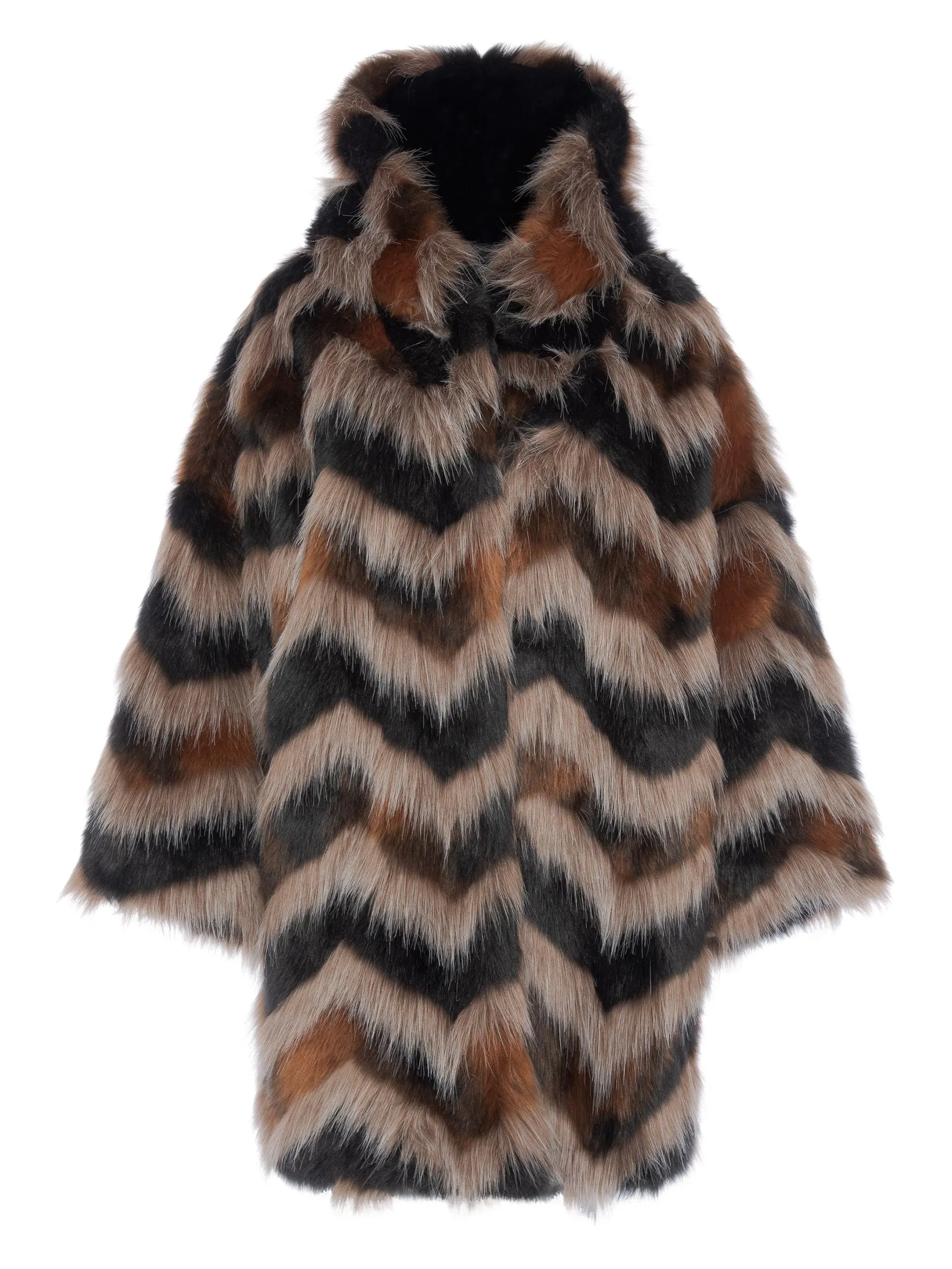 French Connection DALLOW FAUX FUR HOODED COAT 70RNF