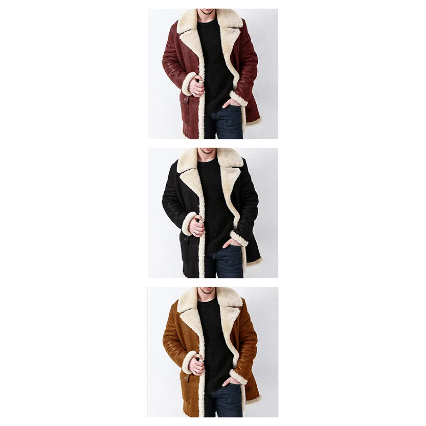 Funki Buys | Jackets | Men's Faux Suede, Faux Fur Overcoat